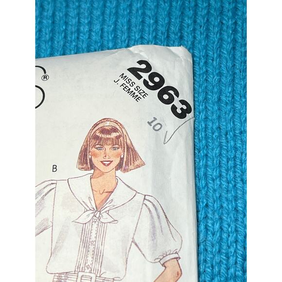 McCalls 2963 sewing pattern vest maxi skirt blouse kitten size 10 - Picture 2 of 6